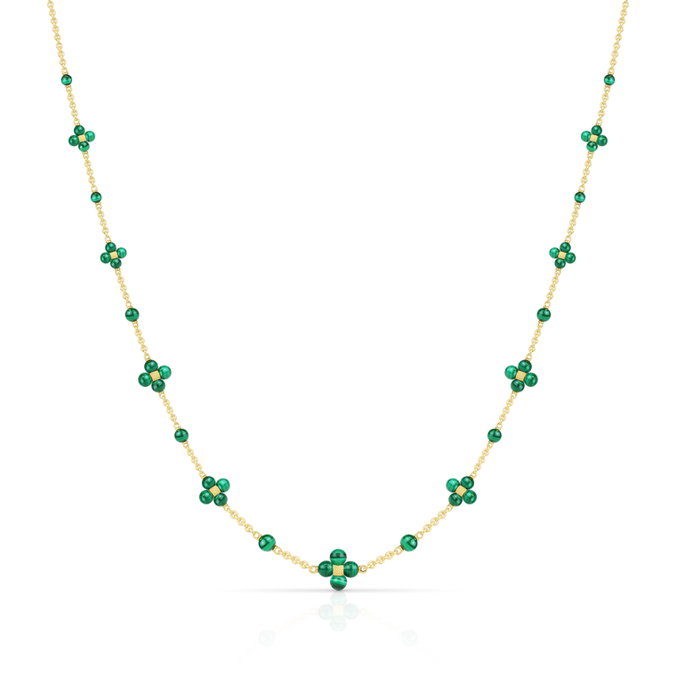 Paul Morelli 18K Yellow Gold Malachite Sequence Necklace, 24"