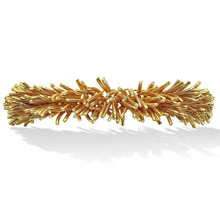 Cadar Narrow Yellow Gold Fur Bracelet