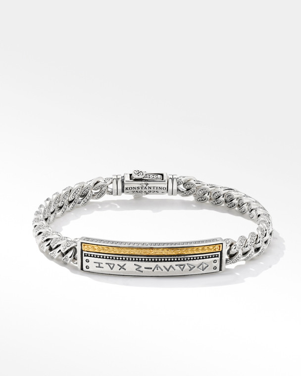 *VIRTUAL TRUNK SHOW* Konstantino Sterling Silver & 18K Gold The Brave ID Bracelet