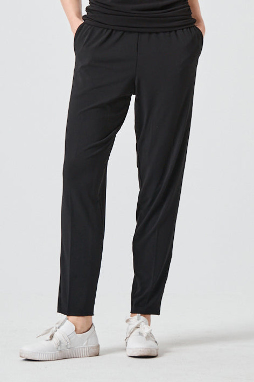 PLANET by Lauren G Matte Jersey Slim Pants in Black, Size 3
