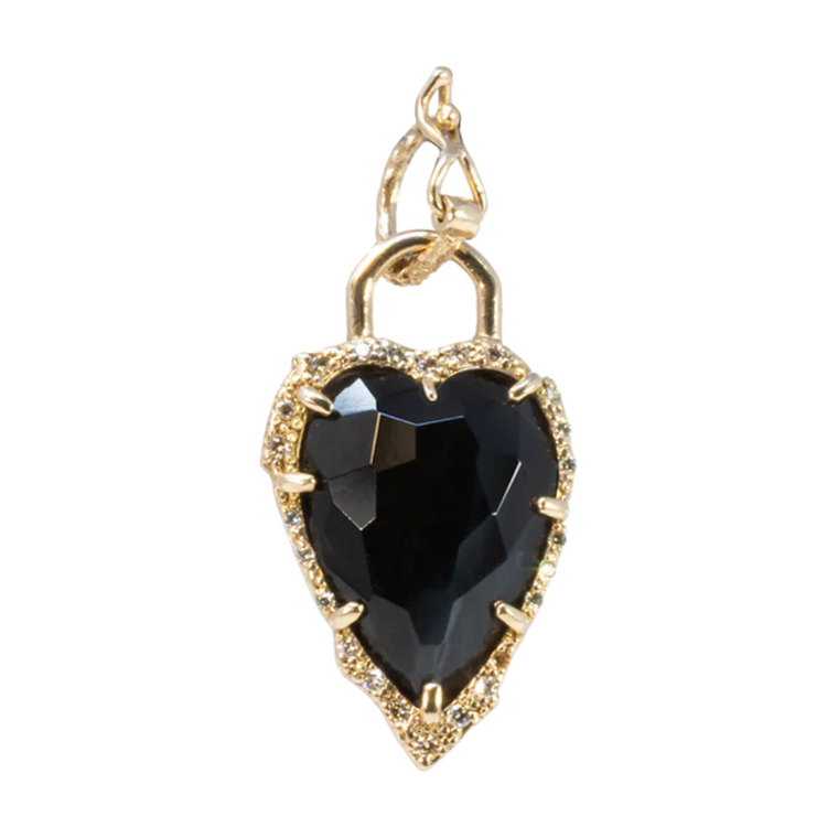 *VIRTUAL JEWELRY EVENT* Armenta 14K Rose Gold and Grey Sterling Silver Blue Tigers Eye Heart Enhancer