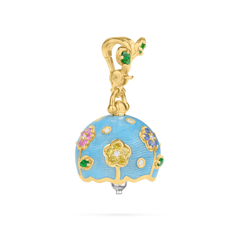 Paul Morelli 18K Yellow Gold Wild Child Enamel Mediation Bell, 14mm