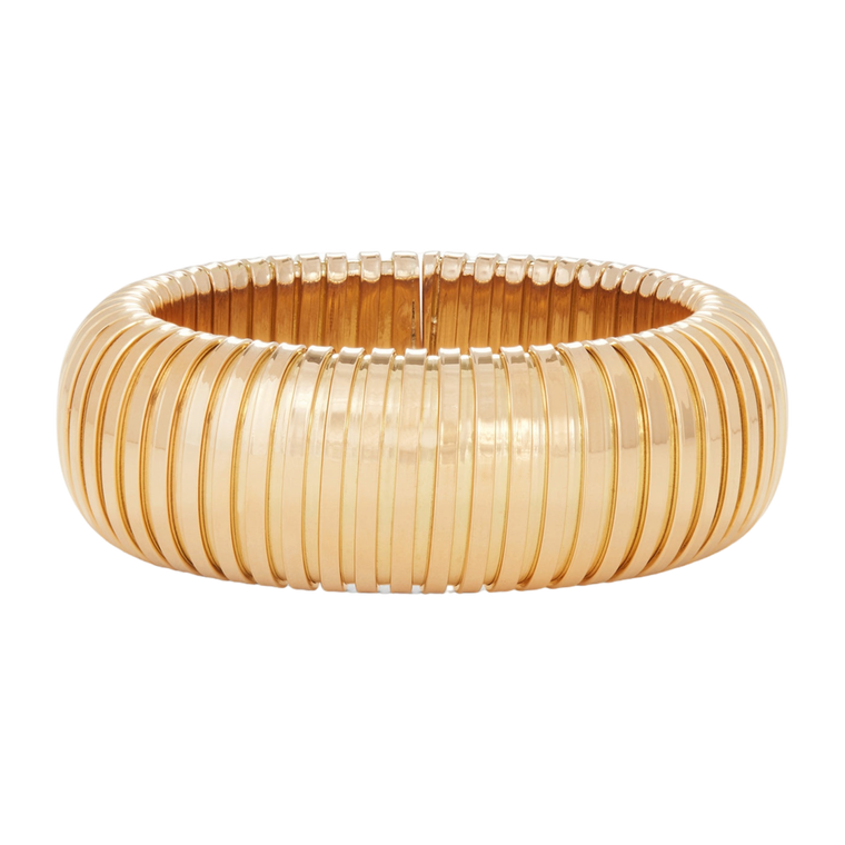 Sidney Garber 18K Yellow Gold Domed Cuff, Size Regular