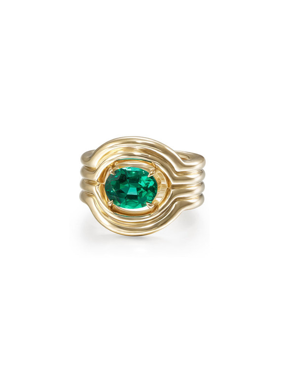 *SPECIAL ORDER* Melissa Kaye Rocky Rae Ring (Emerald), Size 7