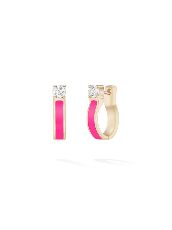 *SPECIAL ORDER* Melissa Kaye Honey Small Hoop Earrings (Enamel)