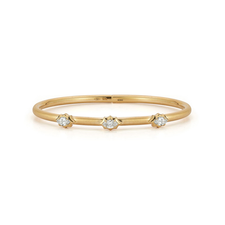 *SPECIAL ORDER* Jade Trau 18K Yellow Gold Maverick Station Plié Bangle