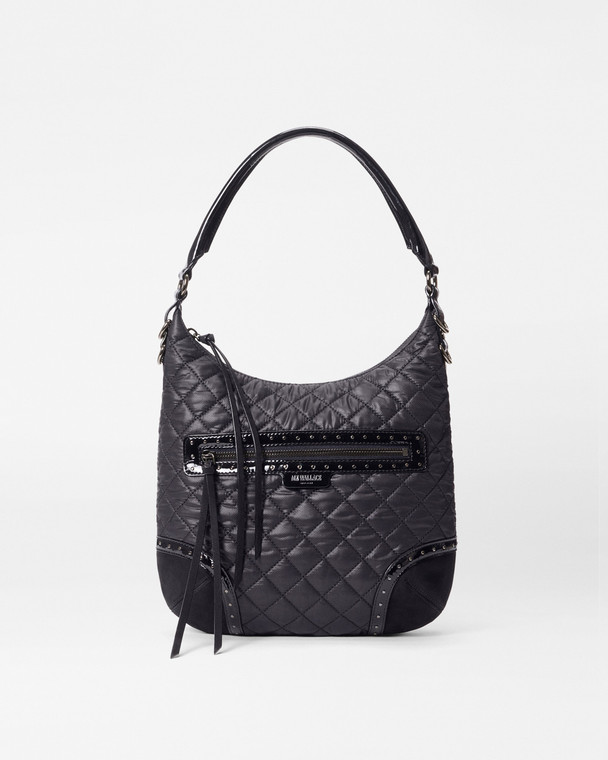 MZ Wallace Multi Stud Crosby Sienna in Black Stud