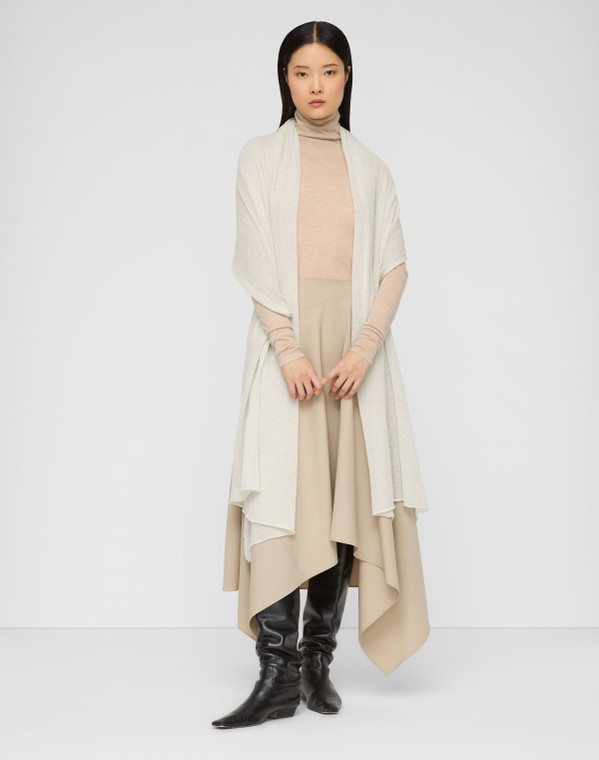 Lafayette 148 New York Metallic Fine Gauge Cashmere Scarf in Cloud Metallic