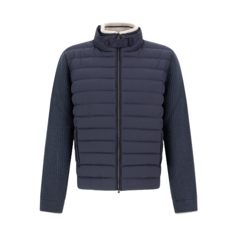 Herno Men's Knitted Jacket in Blue Herno Men's Knitted Jacket in Blue