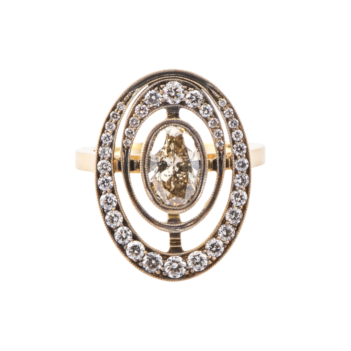 Sylva & Cie. 18K Yellow Gold Orbit Ring Small, Size 7