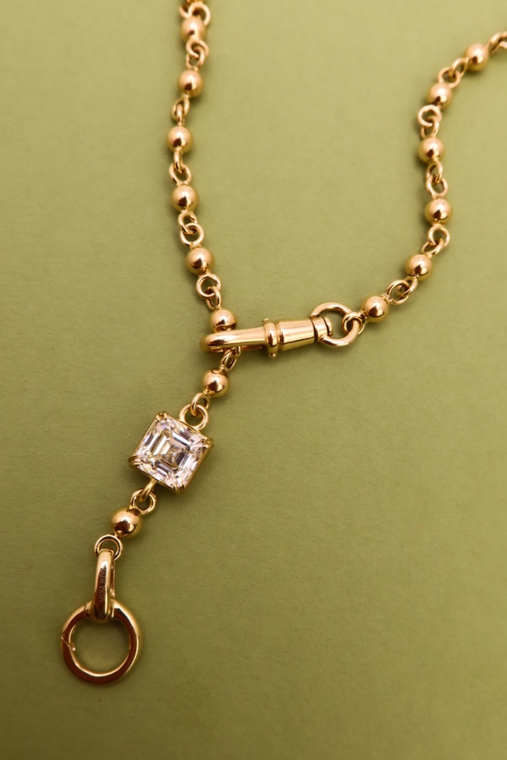 *SPECIAL ORDER* Jade Trau Sienna Lariat on 4mm Rose-Arie Chain (One of a Kind)