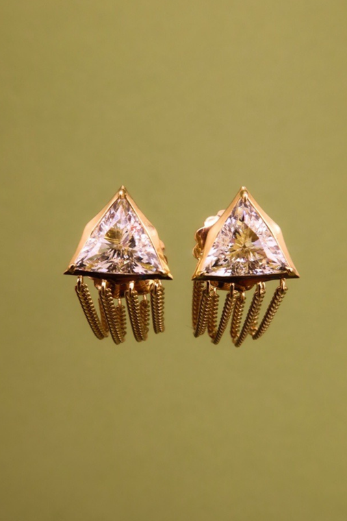 *SPECIAL ORDER* Jade Trau Alchemy Trillion Chain Loop Earrings (One of a Kind)