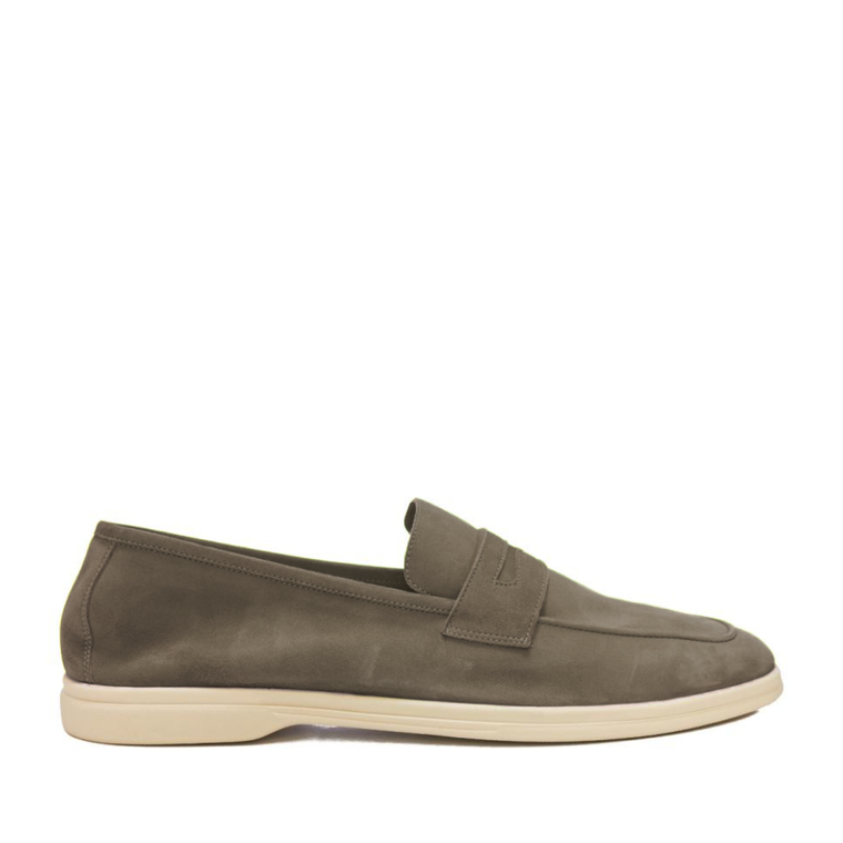 Sophique Milano Essenziale Gomma Suede Loafer in Taupe