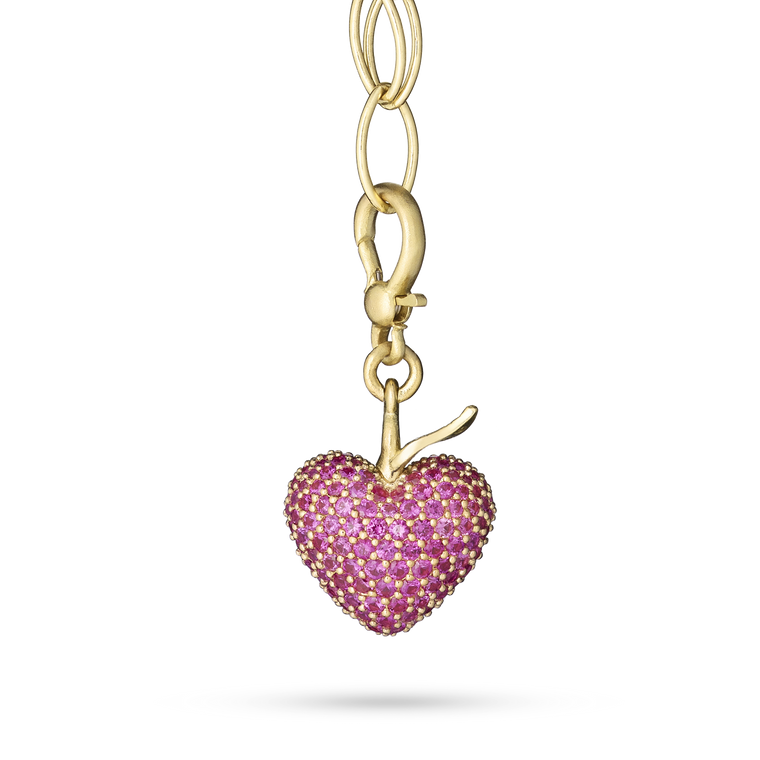 Paul Morelli 18K Yellow Gold Heart Berry Charm, 14mm