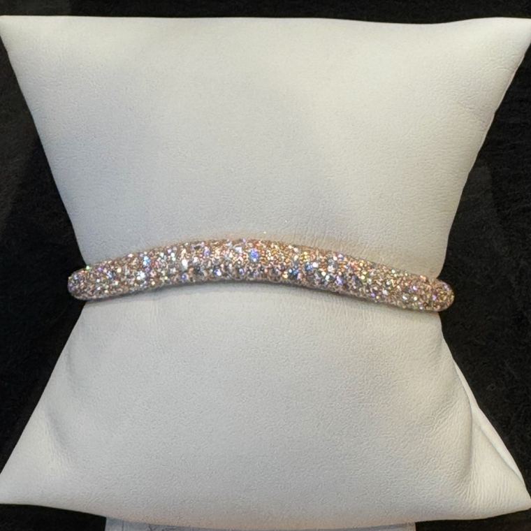 Paul Morelli 18K Yellow Gold Ultimate Mini Bangle Bracelet with Pavé Diamonds