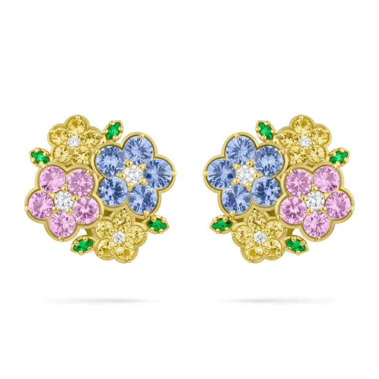 Paul Morelli 18K Yellow Gold Wild Child Cluster Earrings