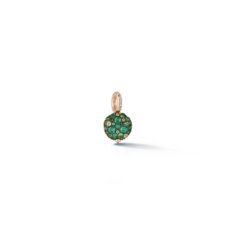 *RESERVE TODAY* Walters Faith OC x WF 18K Small Green Emerald and Tsavorite Pebble Locket, 9mm