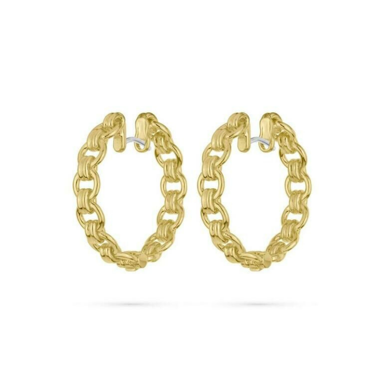 *RESERVE TODAY* Paul Morelli 18K Yellow Gold Round Chain Hoop Earrings, 25mm