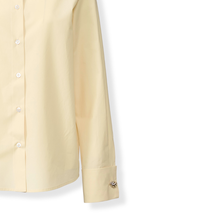 *VIRTUAL TRUNK SHOW* Fabiana Filippi Poplin Regular Shirt with Strass Cufflinks