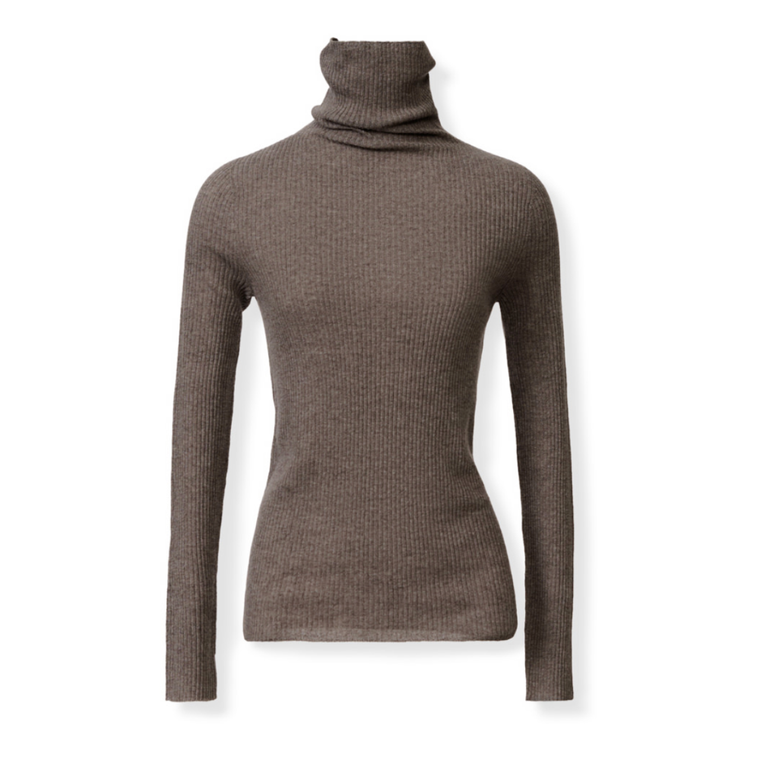 *VIRTUAL TRUNK SHOW* Fabiana Filippi Platinum Ribbed Turtle Neck Sweater