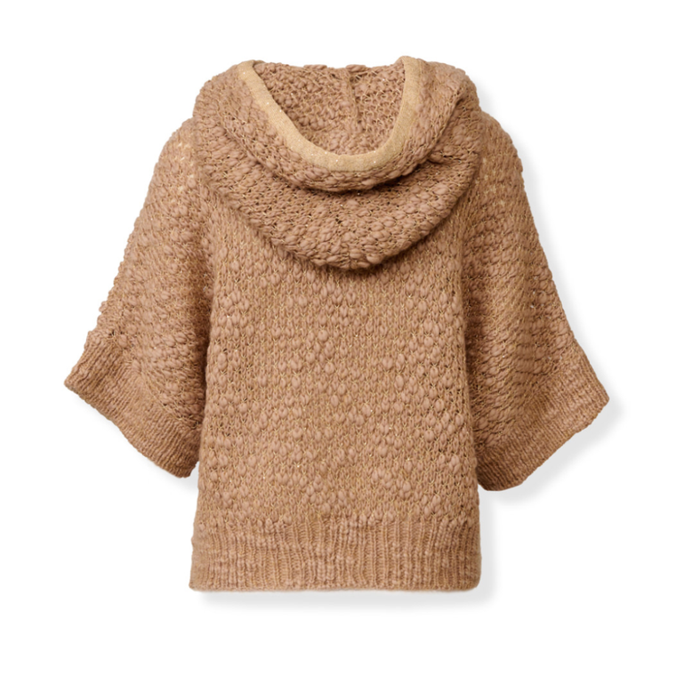*VIRTUAL TRUNK SHOW* Fabiana Filippi Sequin Boucle' Hooded Cape Sweater