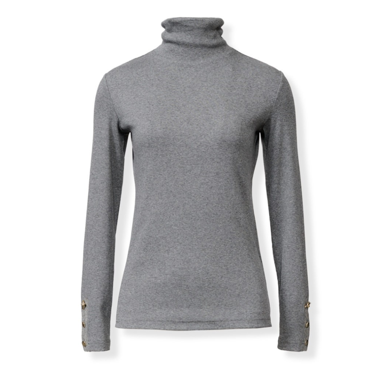 *VIRTUAL TRUNK SHOW* Fabiana Filippi Ribbed Jersey Turtle Neck T-Shirt