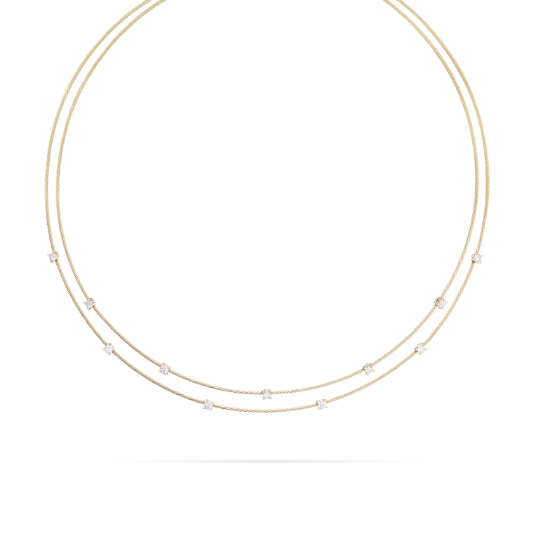 *SHOP & SIP EVENT* Paul Morelli Double Unity Necklace With 11 Diamonds, 16" (1mm)