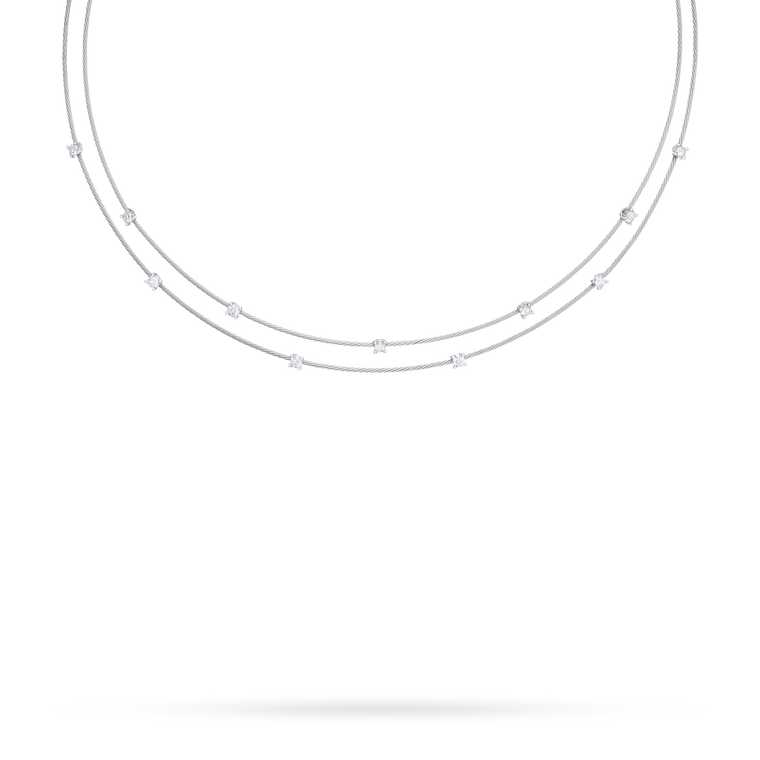 *SHOP & SIP EVENT* Paul Morelli Double Unity Necklace With 11 Diamonds, 16" (1.2mm)