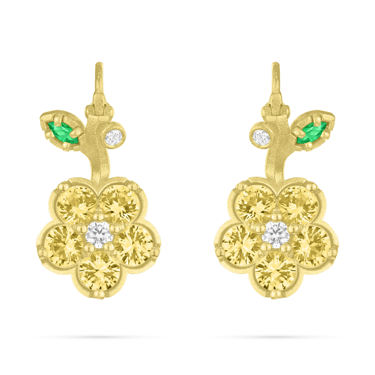 *SHOP & SIP EVENT* Paul Morelli Wild Child Drop Earrings on a Wire with Yellow Sapphires (11.5mm)
