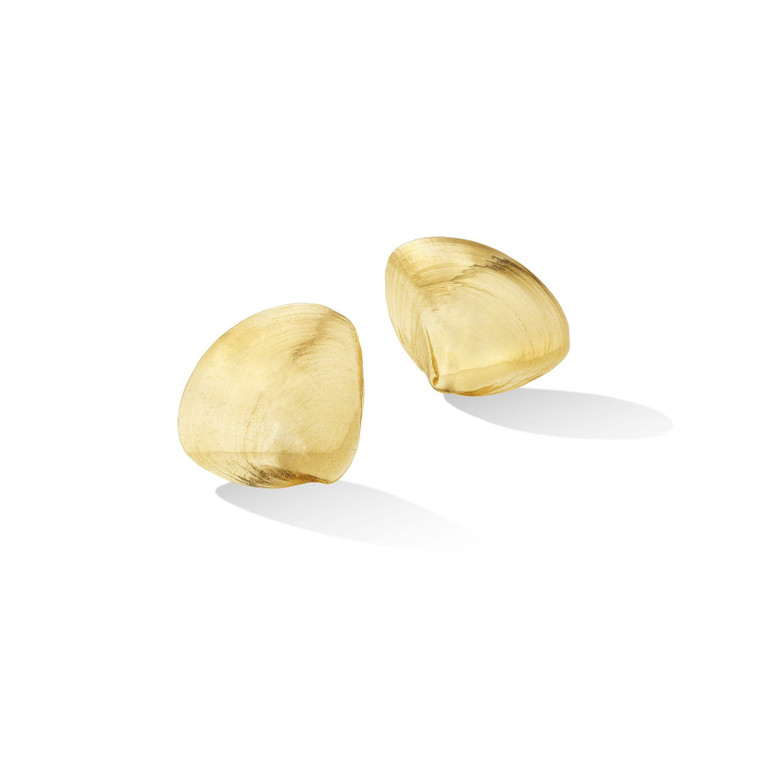 Cadar 18K Yellow Gold Shell 70's Stud Earrings