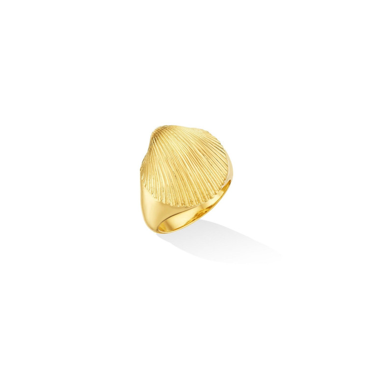 Cadar 18K Yellow Gold Shell Pinky Ring