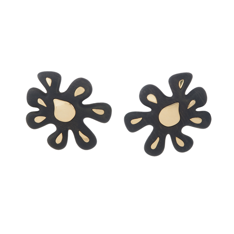 *RESERVE TODAY* Sidney Garber Arcadia Ebony and Gold Earrings