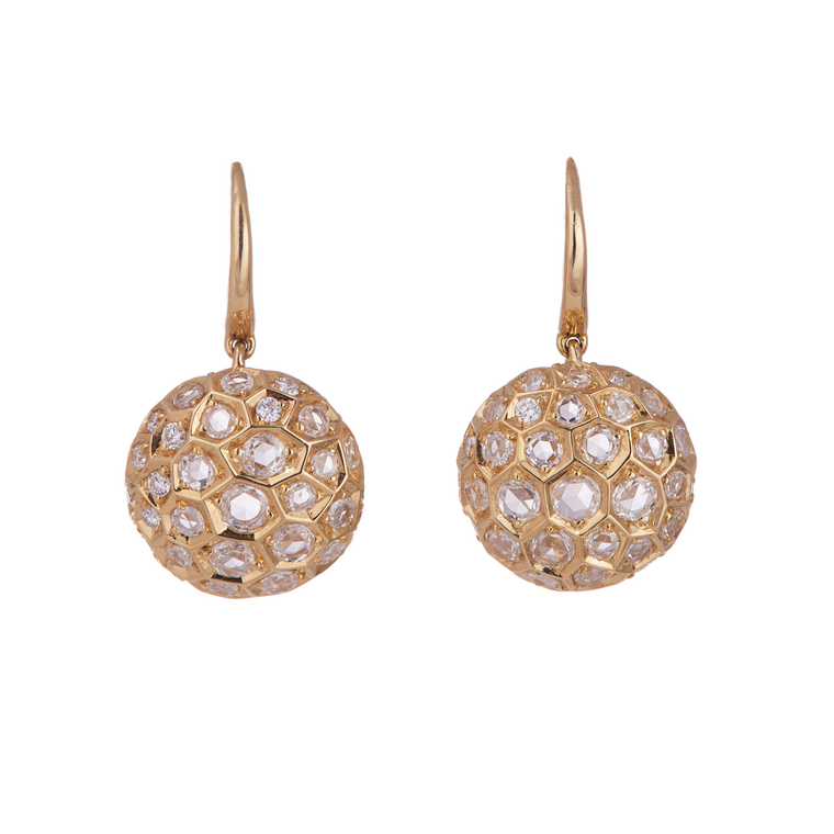 *RESERVE TODAY* Sidney Garber Honeycomb Earrings with Diamonds - Small