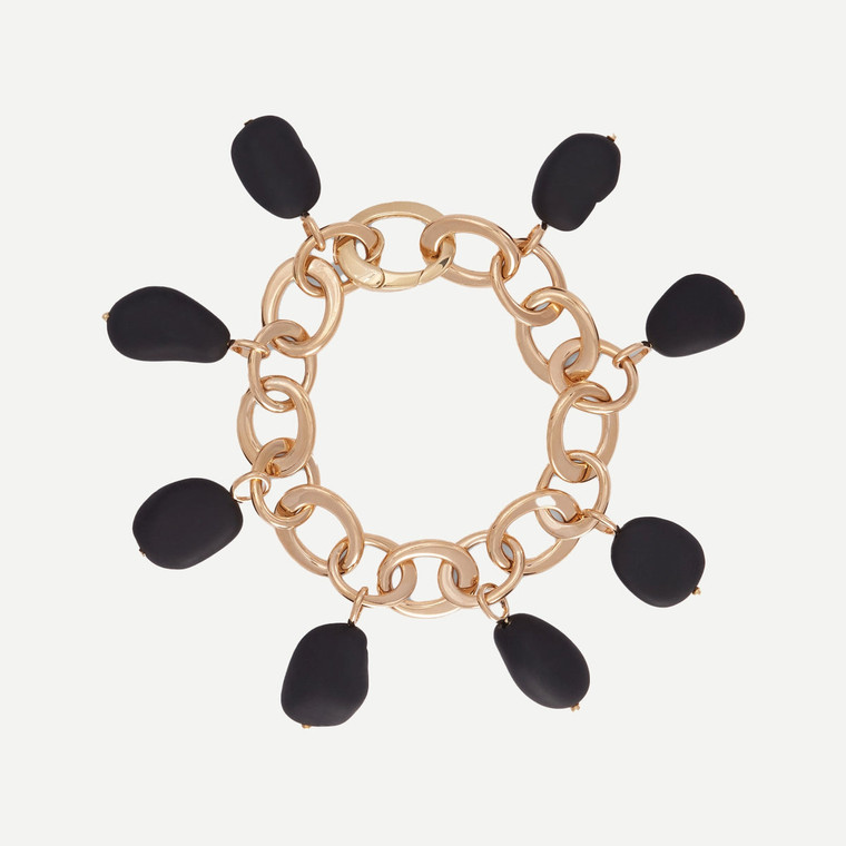 *RESERVE TODAY* Sidney Garber Crescent Link Bracelet with Black Tourmaline