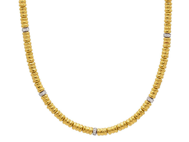 *GURHAN SHOP & SIP EVENT* GURHAN Vertigo 24K Gold Diamond Statement Beaded Necklace, Pave Beads
