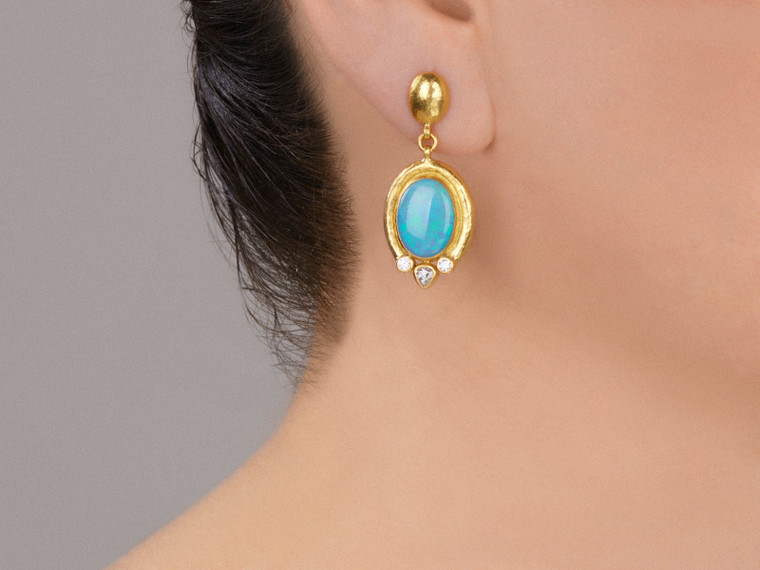 *SPECIAL ORDER TODAY* GURHAN Muse One-of-a-Kind 24K Gold Opal Single Drop Earrings