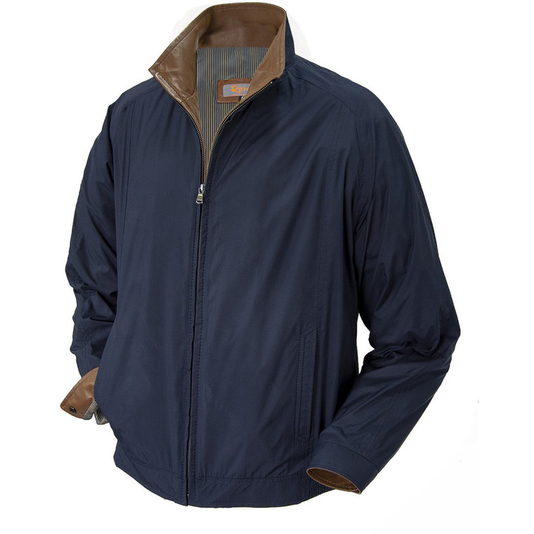 *COMING SOON* Remy Men's Microfiber Water-Resistant Single Collar Jacket in Royal/Timber