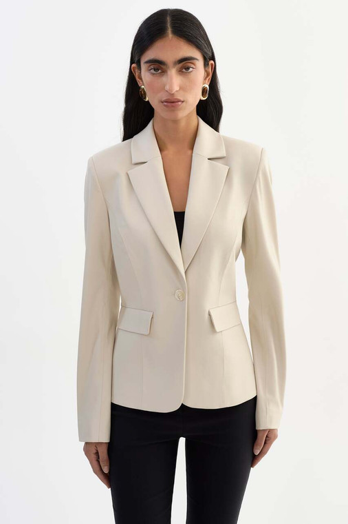 *ORDER TODAY* LAMARQUE Davie Faux Leather Blazer in Bone