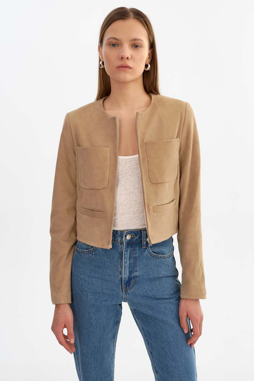 *ORDER TODAY* LAMARQUE Linette S Suede Jacket in Beige