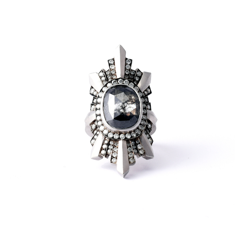 Sylva & Cie. 18K White Gold Stella Ring