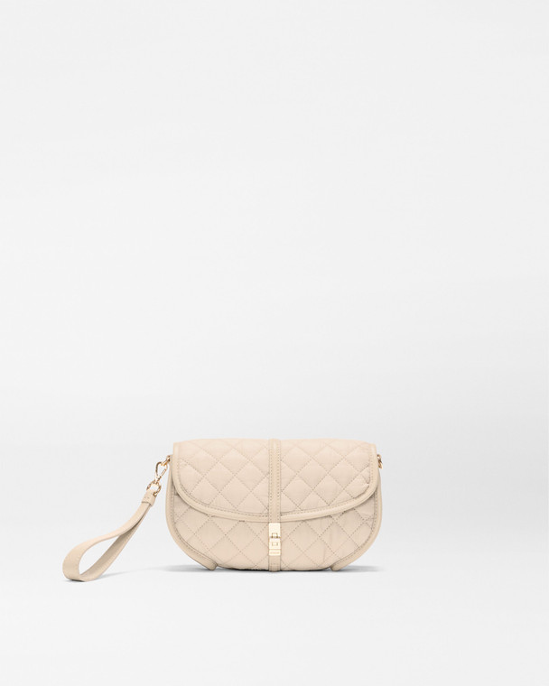 MZ Wallace Small Astor Convertible Clutch in Buff