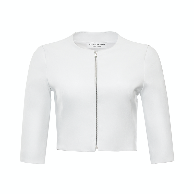 *ORDER TODAY* Susan Bender Cropped Cardigan in White