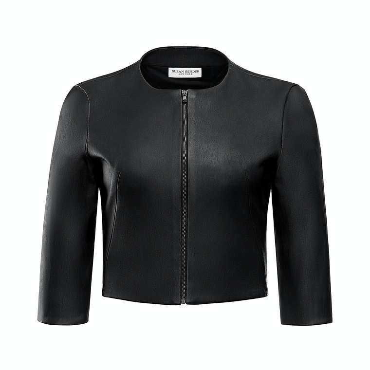 *ORDER TODAY* Susan Bender Cropped Cardigan in Black
