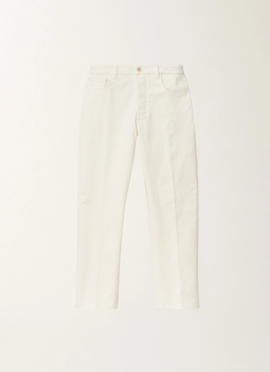 Fabiana Filippi Cropped 5 Pocket Pants in Butter, Size 42