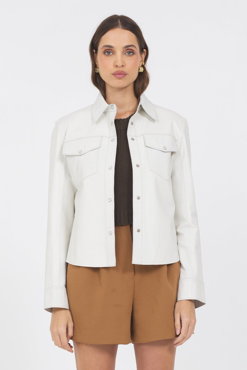 *ORDER TODAY*Jakett New York Rowan Washed Leather in White