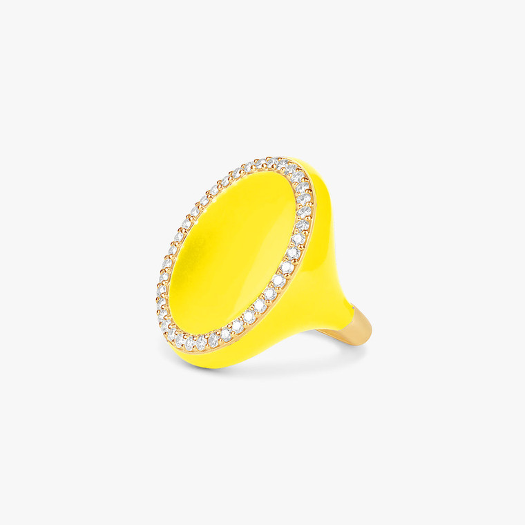 Ashaha Candy Yellow Ring, Size 47