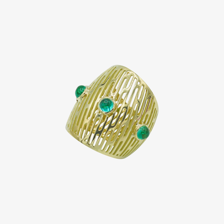 Salima Thakker Labyrinth Paraiba Tourmaline Ring, Size 53