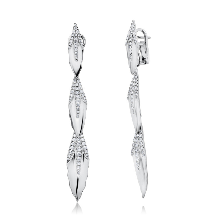 Graziela 18K White Gold Árvore Detachable Diamond Drop Earrings