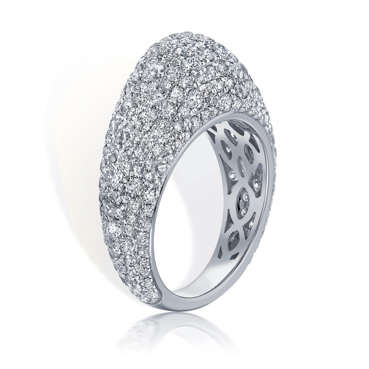 Graziela 18K White Gold Diamond Bahia Ring