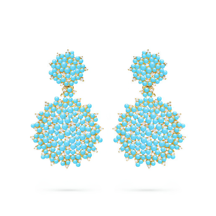 Paul Morelli Large Lagrange Turquoise Double Dangle Earrings